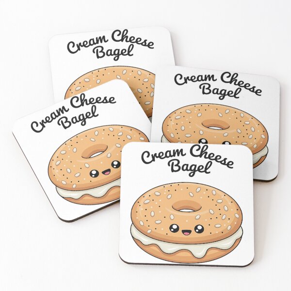 Item preview, Cream Cheese Bagel Cute Kawaii Breakfast designed and sold by TyraYoung.