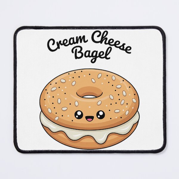 Item preview, Cream Cheese Bagel Cute Kawaii Breakfast designed and sold by TyraYoung.