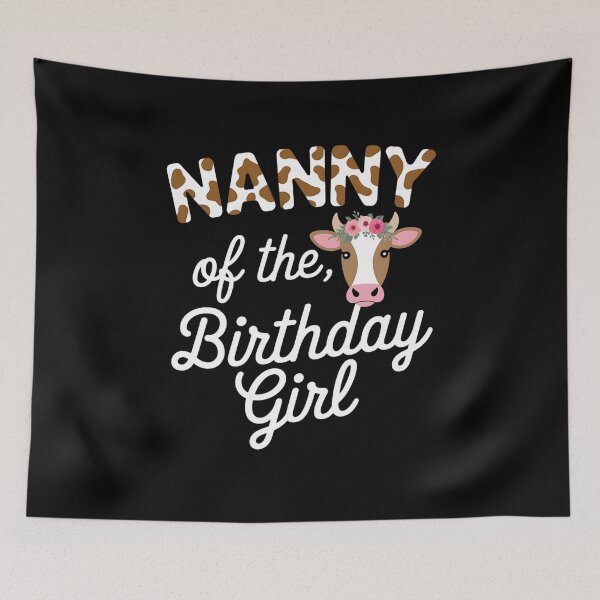 Item preview, Nanny Of The Birthday Girl Cow Grandma Family Party designed and sold by fferomananul.