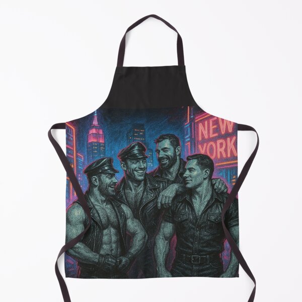 Item preview, NYC Leather Daddies Vibe Colorsplash Sketch Gay Pride Art Design designed and sold by ItsAKinkThing.