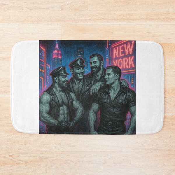 Item preview, NYC Leather Daddies Vibe Colorsplash Sketch Gay Pride Art Design designed and sold by ItsAKinkThing.