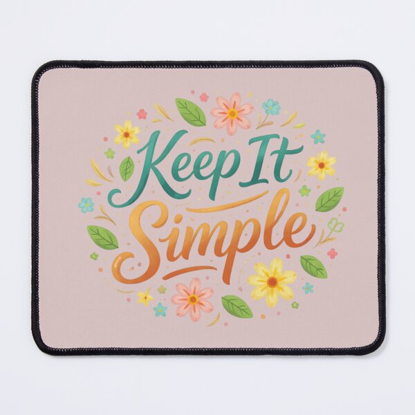 Item preview, Keep It Simple Minimalist Typography Floral Design designed and sold by Sanika arts .