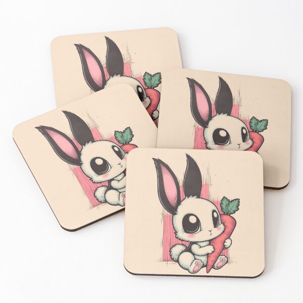Item preview, Cute Bunny Hugging Carrot Kawaii Art designed and sold by DonaldWaltersxx.