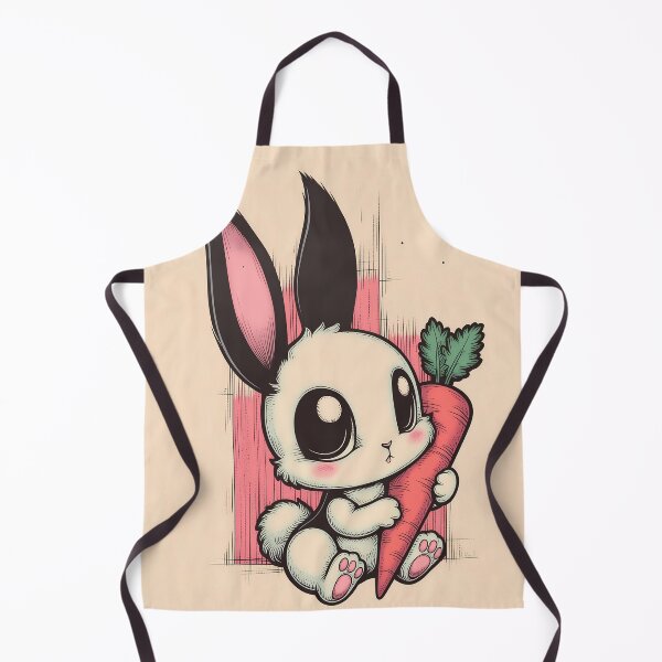 Item preview, Cute Bunny Hugging Carrot Kawaii Art designed and sold by DonaldWaltersxx.