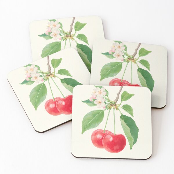 Item preview,  Cherry Illustration – Fresh Red Fruit Design designed and sold by BobaBunny76.