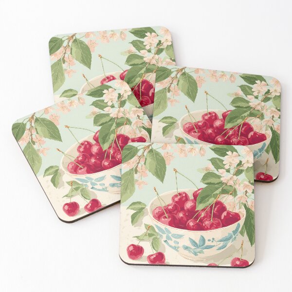 Item preview,  Cherry Illustration – Fresh Red Fruit Design designed and sold by BobaBunny76.