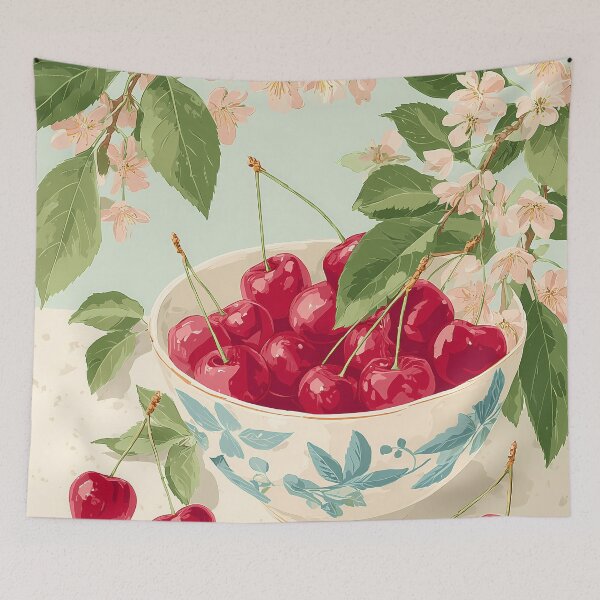 Item preview,  Cherry Illustration – Fresh Red Fruit Design designed and sold by BobaBunny76.