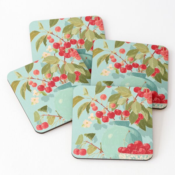 Item preview,  Cherry Illustration – Fresh Red Fruit Design designed and sold by BobaBunny76.