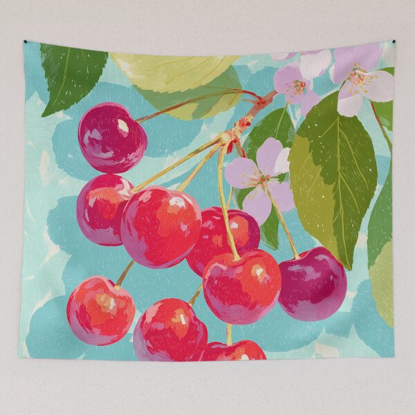 Item preview, Cherry Illustration – Fresh Red Fruit Design designed and sold by BobaBunny76.