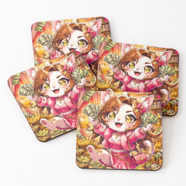 Item preview, Chibi Jackpot Cat Girl - Kawaii Ghacha Rich Aesthetic  designed and sold by digitalbob60.