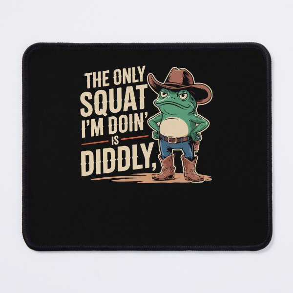 Item preview, The Only Squat I'm Doing Is Diddly Frog Cowboy Boot designed and sold by Dressed For  Duty.
