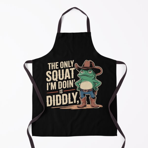 Item preview, The Only Squat I'm Doing Is Diddly Frog Cowboy Boot designed and sold by Dressed For Duty.