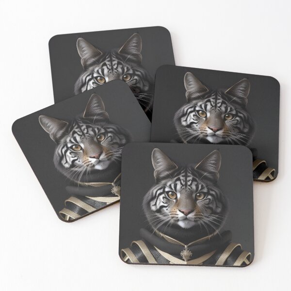 Item preview, Regal Tiger-Striped Cat in Royal Armor designed and sold by CASASIS_MERCH.