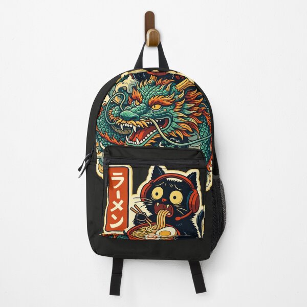 Item preview, Kawaii Ramen Cat Riding Japanese Dragon designed and sold by ZenvyraLab.