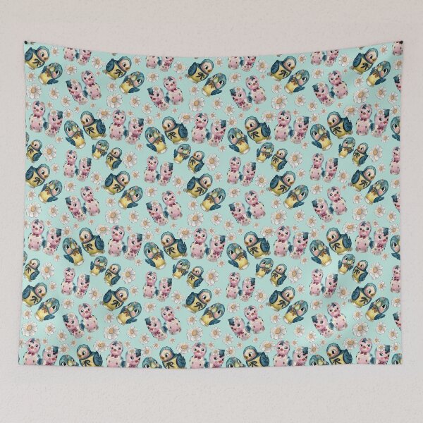 Item preview, Bluebirds of friendliness mint designed and sold by The kitschy Citrus.