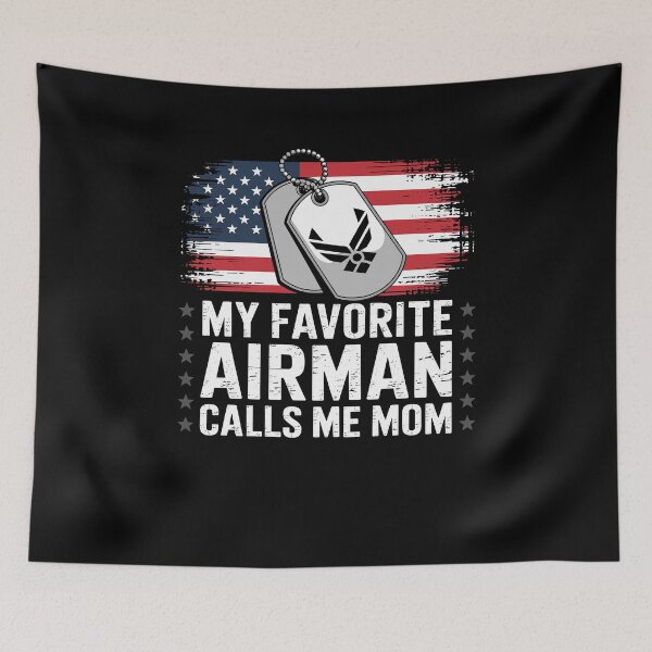 Item preview, My Favorite Airman Calls Me Mom US Flag designed and sold by Dressed For  Duty.