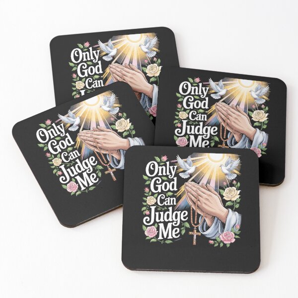 Item preview, God Can Judge Me Prayer Hands Chicano Tattoo Doves designed and sold by Dressed For  Duty.