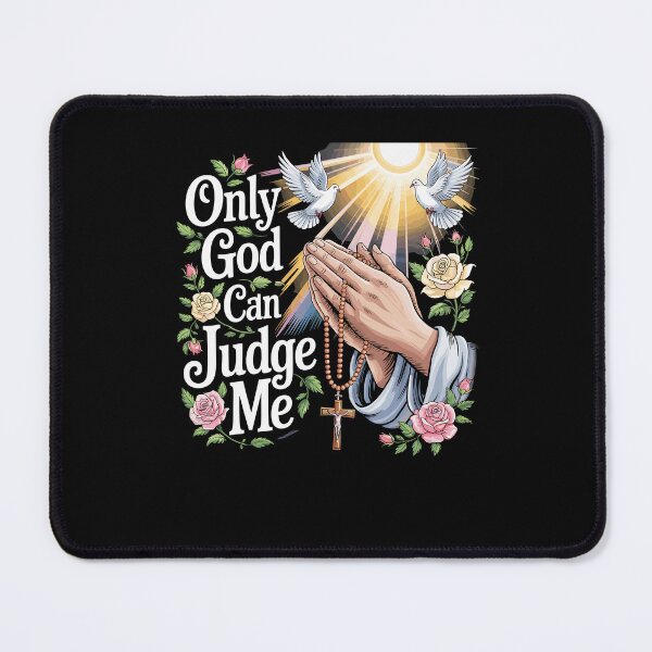 Item preview, God Can Judge Me Prayer Hands Chicano Tattoo Doves designed and sold by Dressed For  Duty.