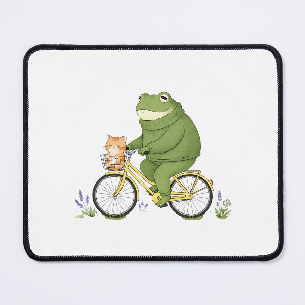 Item preview, Frog Riding Bicycle with Cat designed and sold by DigiHouse.