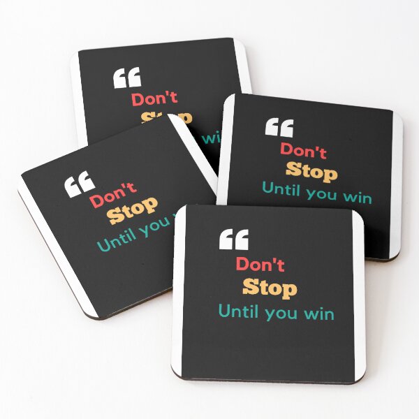 Item preview, Don't Stop Until You Win Motivational Quote Design designed and sold by Artbysarmina.