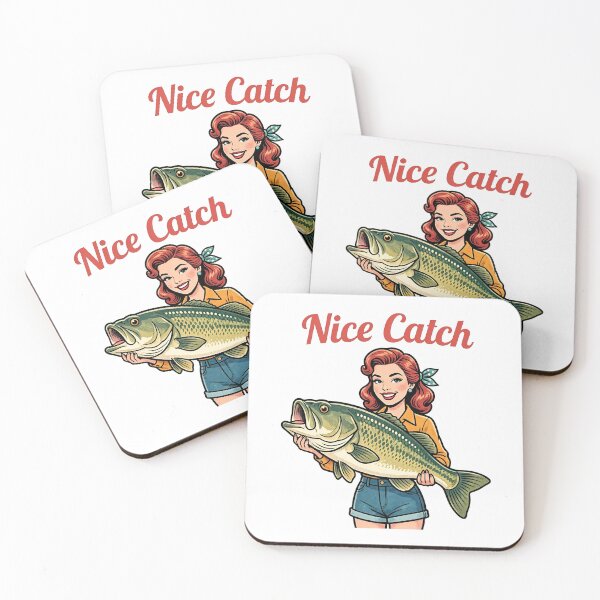 Item preview, A cartoon woman holding a large fish on transparent background designed and sold by Creative88Art.