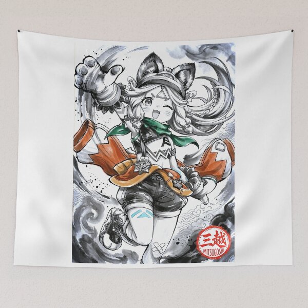 Item preview, Kachina Sumi-e designed and sold by Mitsugoshi.