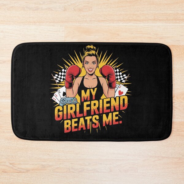 Item preview, My Girlfriend Beats Me Funny Graphic designed and sold by Dressed For  Duty.