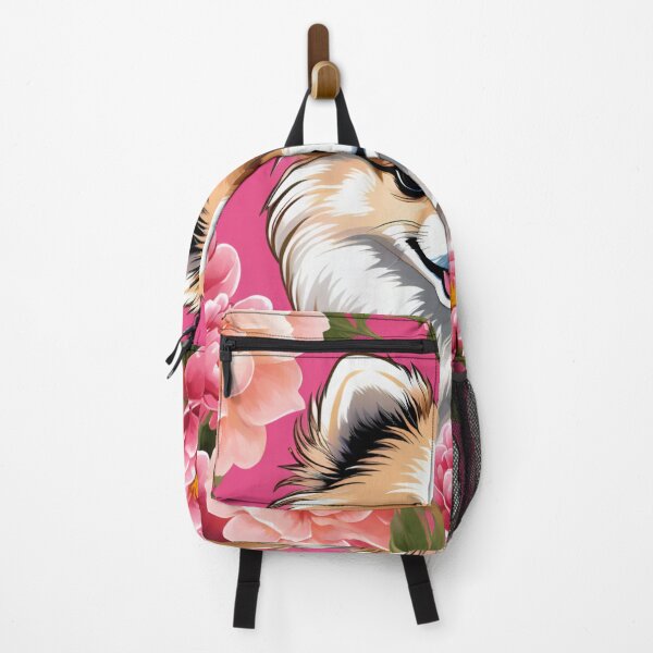 Item preview, Smiling Pomeranian Surrounded by Pink Peonies designed and sold by CASASIS_MERCH.