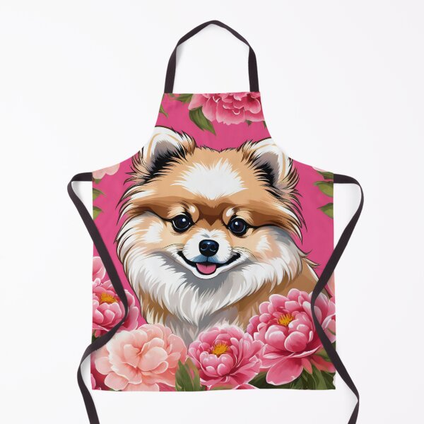Item preview, Smiling Pomeranian Surrounded by Pink Peonies designed and sold by CASASIS_MERCH.