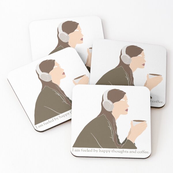Item preview, Woman with Headphones Enjoying Coffee and Calm Morning Moments While Sipping and Listening designed and sold by GulDesigns.
