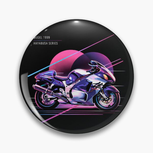 Item preview, 1999 hayabusa GSX1300R Gen 1 Synthwave Retrowave Style Classic Motorcycle hyperbike designed and sold by EdGraphy.