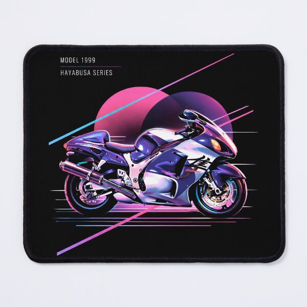 Item preview, 1999 hayabusa GSX1300R Gen 1 Synthwave Retrowave Style Classic Motorcycle hyperbike designed and sold by EdGraphy.