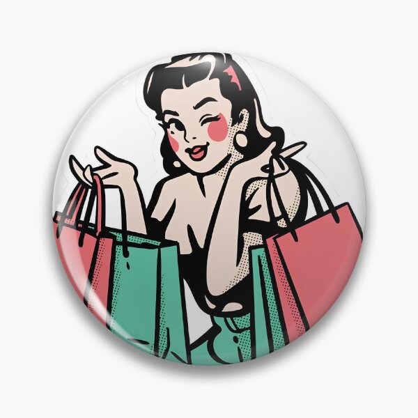 Item preview, A smiling woman holding multiple shopping bags on transparent background designed and sold by Creative88Art.