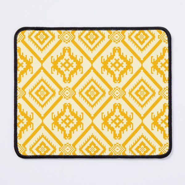 Item preview, Golden Yellow Ikat Geometric Ethnic Pattern designed and sold by NM-Beyond.