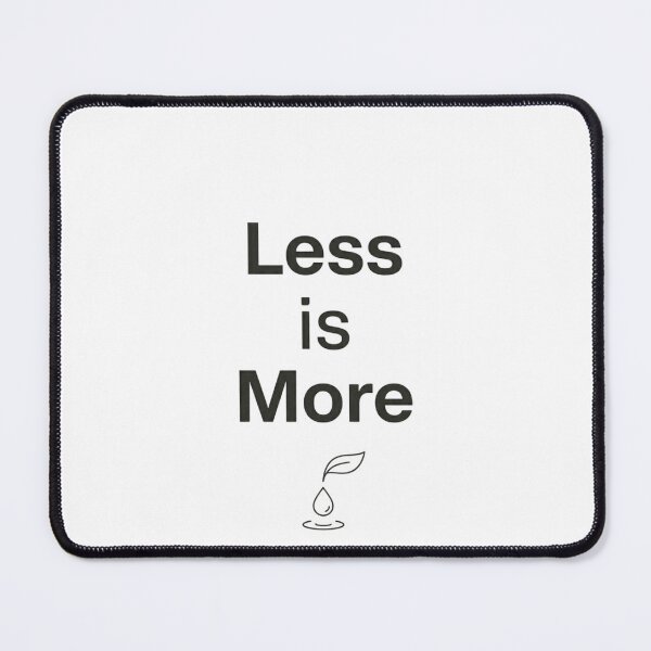Item preview, Minimalist "Less is More" Zen Typography with Leaf & Waterdrop Icon designed and sold by Artful Expression .