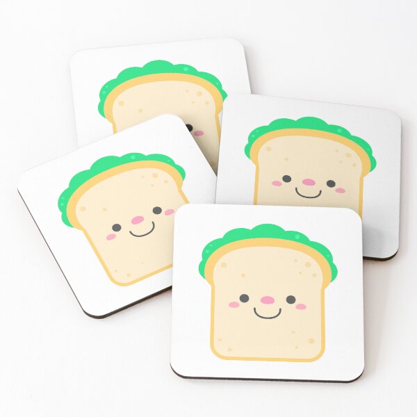 Item preview, Cute Sandwich Character with Smiling Face for Breakfast Menu and Picnic Party designed and sold by nuchz.