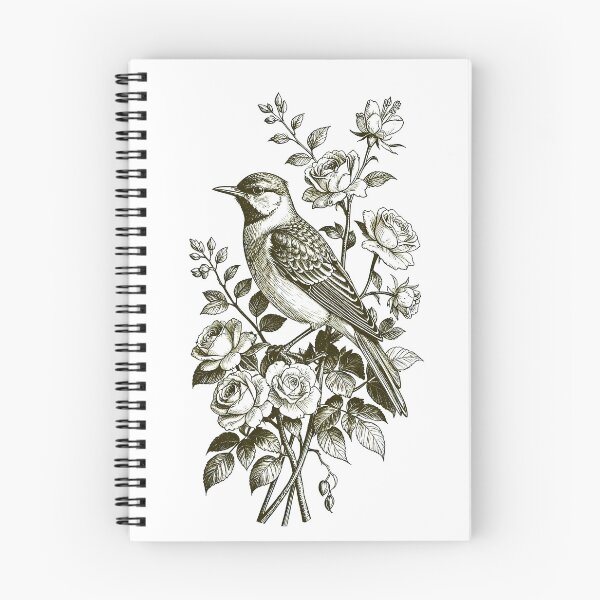 Item preview, Nightingale and Rose Regency Era Engraving Cottagecore Print designed and sold by LanaGustavsson.