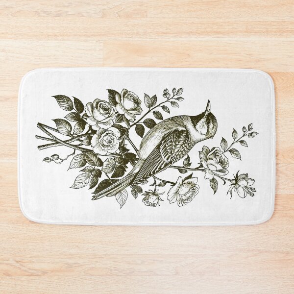 Item preview, Nightingale and Rose Regency Era Engraving Cottagecore Print designed and sold by LanaGustavsson.