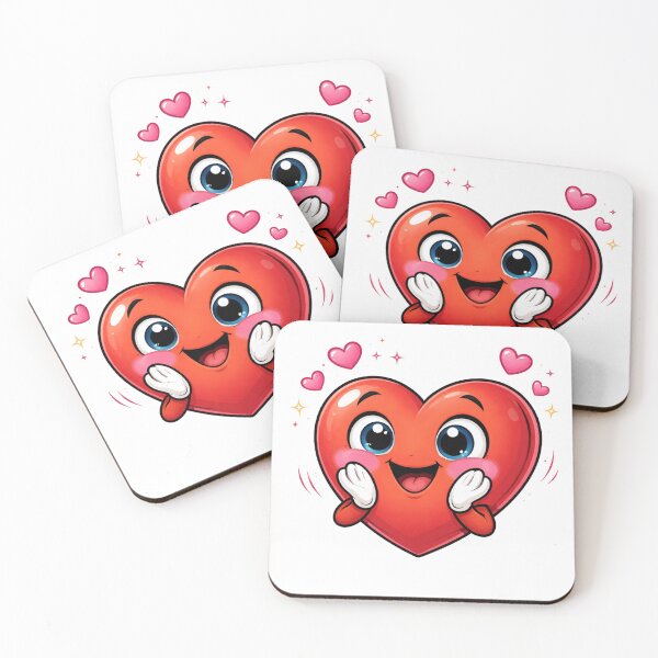 Item preview, Silly cartoon heart character blushing designed and sold by PriyankaSonara.
