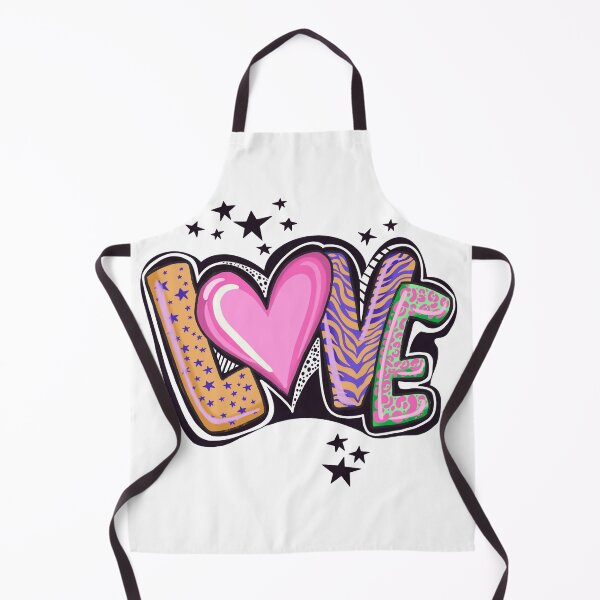 Item preview, Colorful Pop Art Love Graffiti Heart Illustration With Stars, Zebra Stripes And Patterned Letters designed and sold by GulDesigns.