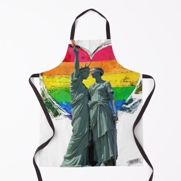 Item preview, LGBTQ Justice and Liberty in a Loving Embrace before a Rainbow Heart designed and sold by thelivingrp.