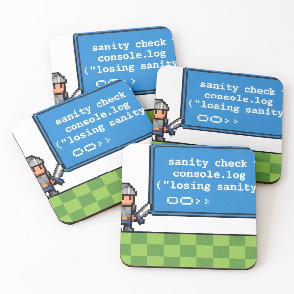 Item preview, Sanity Check? console.log("losing sanity"); | Funny Programmer Pixel Art designed and sold by Column7.
