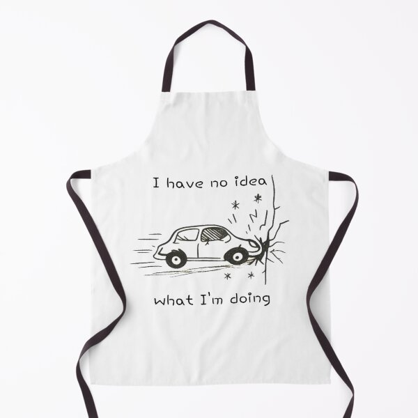 Item preview, Funny “I Have No Idea What I’m Doing” Car Crash Doodle – Relatable Humor Line Art Design designed and sold by Bright Nest Studio.