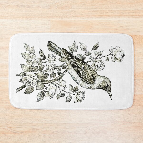 Item preview, Nightingale and Rose Regency Era Engraving Cottagecore Print designed and sold by LanaGustavsson.