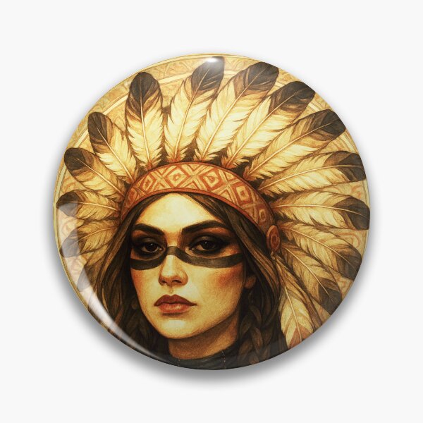 Item preview, Indigenous-Inspired Boho Chic Art Nouveau Portrait designed and sold by thelivingrp.
