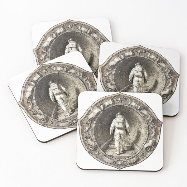 Item preview, Vintage Badge Astronaut Walking to Tunnel designed and sold by Bloomkept.