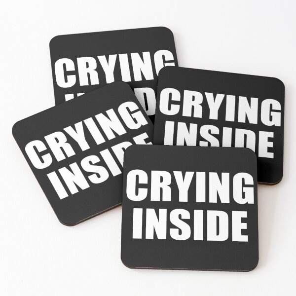 Artikelvorschau, Crying Inside Minimalist Outline Typografie entworfen und verkauft von deluxus.