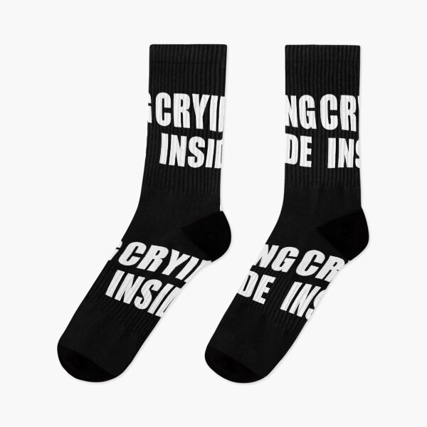 Item preview, Crying Inside Minimalist Outline Typography designed and sold by deluxus.