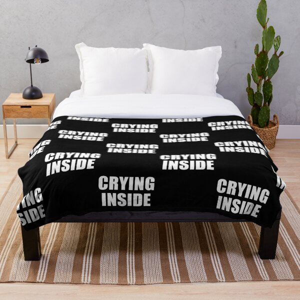 Item preview, Crying Inside Minimalist Outline Typography designed and sold by deluxus.