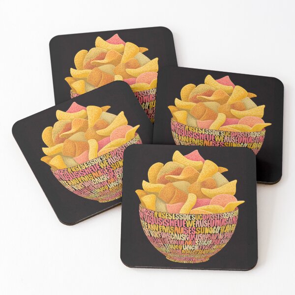 Item preview, Bowl of Chips Word Art Style Illustration designed and sold by BobaBunny76.